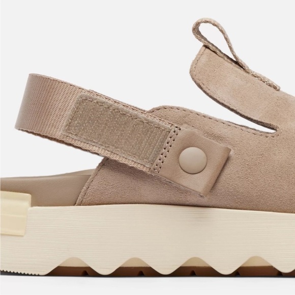 Sorel Viibe Clog Women’s Size 8 Taupe Honey Suede Slip On Platform Shoes - Picture 13 of 16